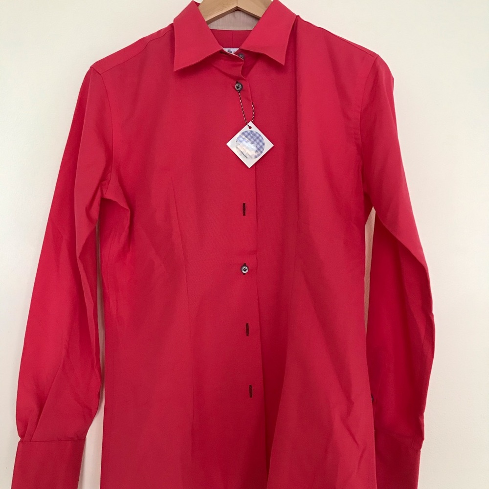 Pink button down shirt